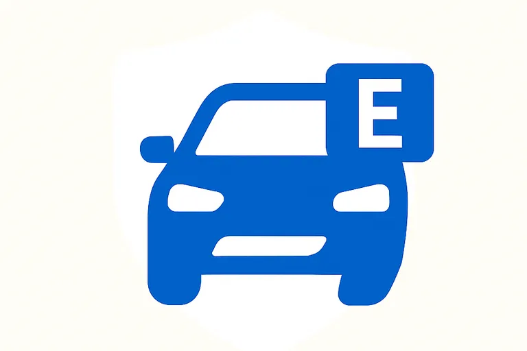 Coche con etiqueta E